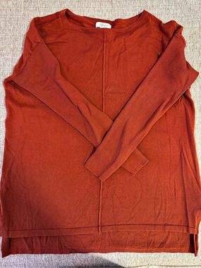 Style & Co Long Sleeve Sweater in red Size Medium